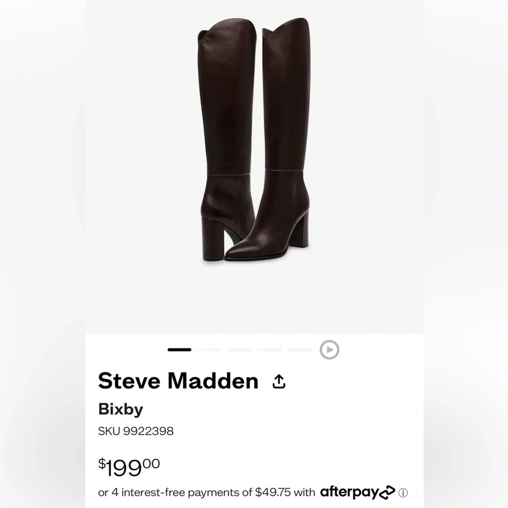 Steve Madden Over-the-Knee Block Heel Boots in Dark Brown